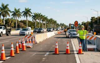 Florida Construction Zone Crash Claims: Proving Flagger Errors and Lane Shift Fault