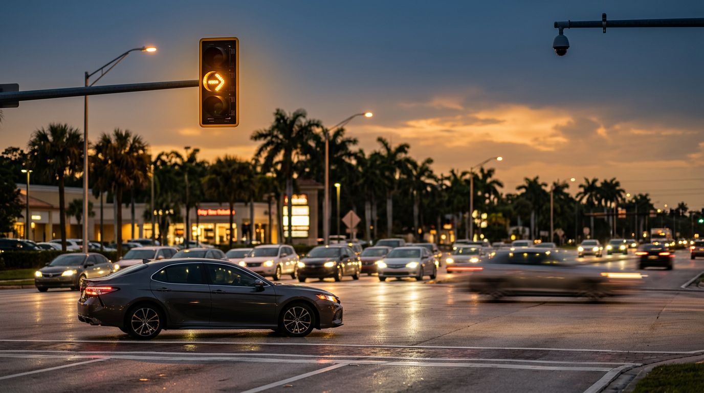Florida Flashing Yellow Arrow Crash Claims: Timing and Witness Proof