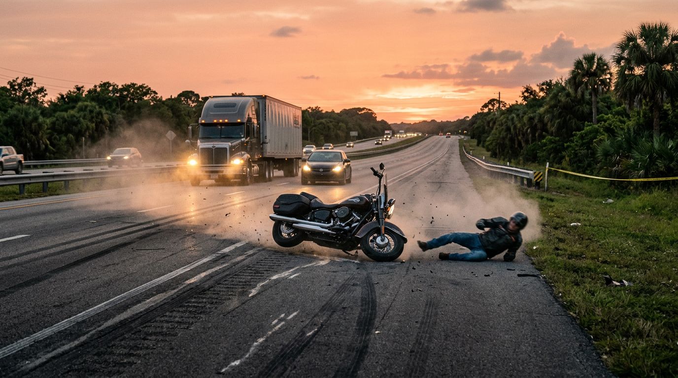 Florida No-Contact Motorcycle Crash Claims and the Proof That Counts