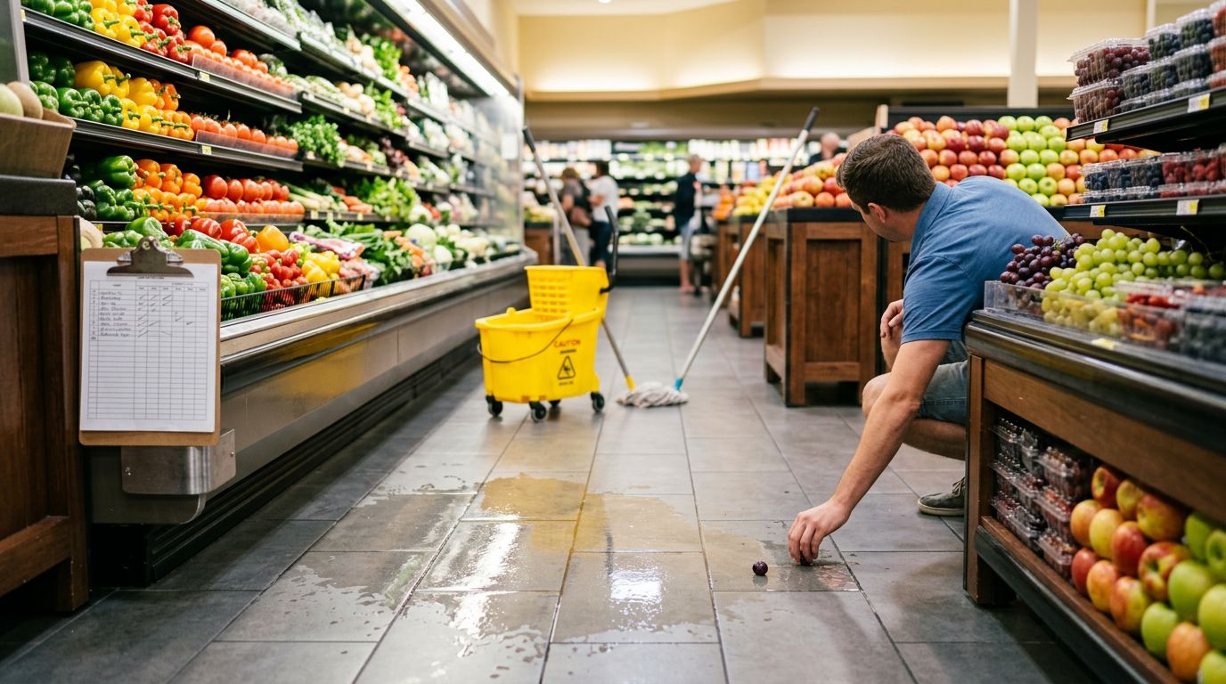Florida Produce Aisle Fall Claims: Why Sweep Logs Matter