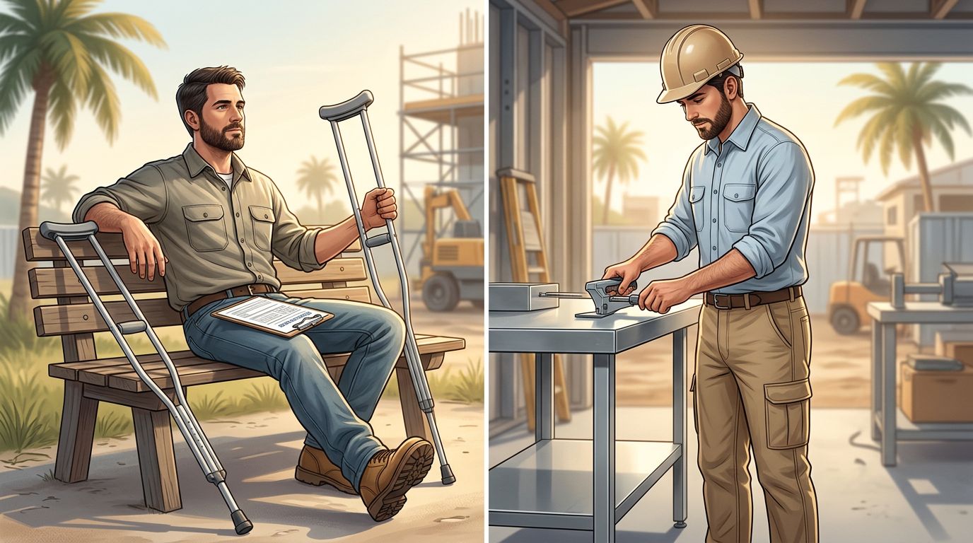 Florida Workers Comp TTD vs TPD After a Job Injury