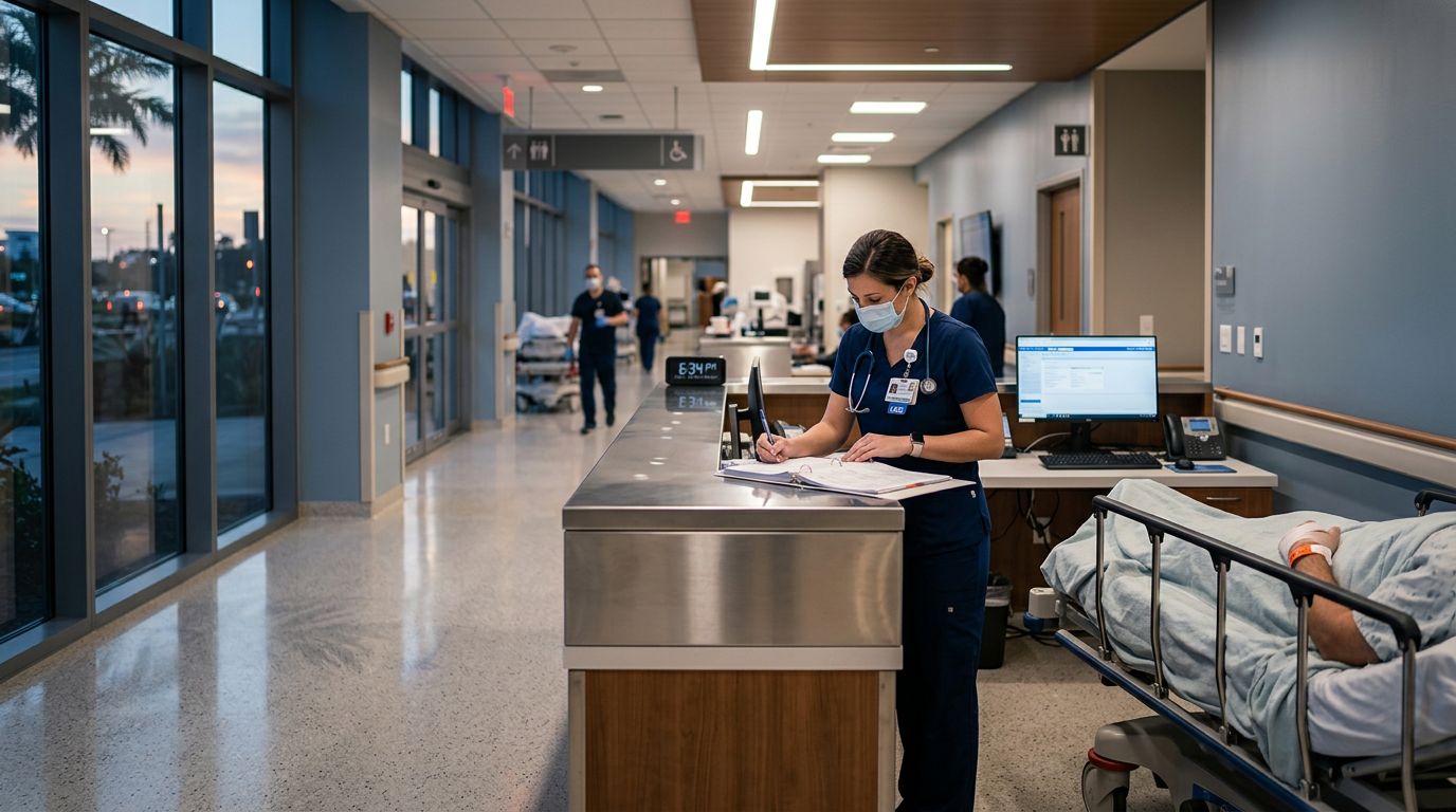 Florida ER Triage Delay Claims and Timestamp Records