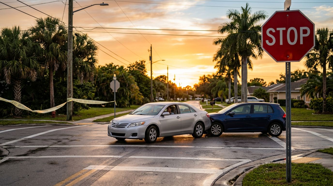 Florida Four-Way Stop Crash Claims and Right-of-Way Proof