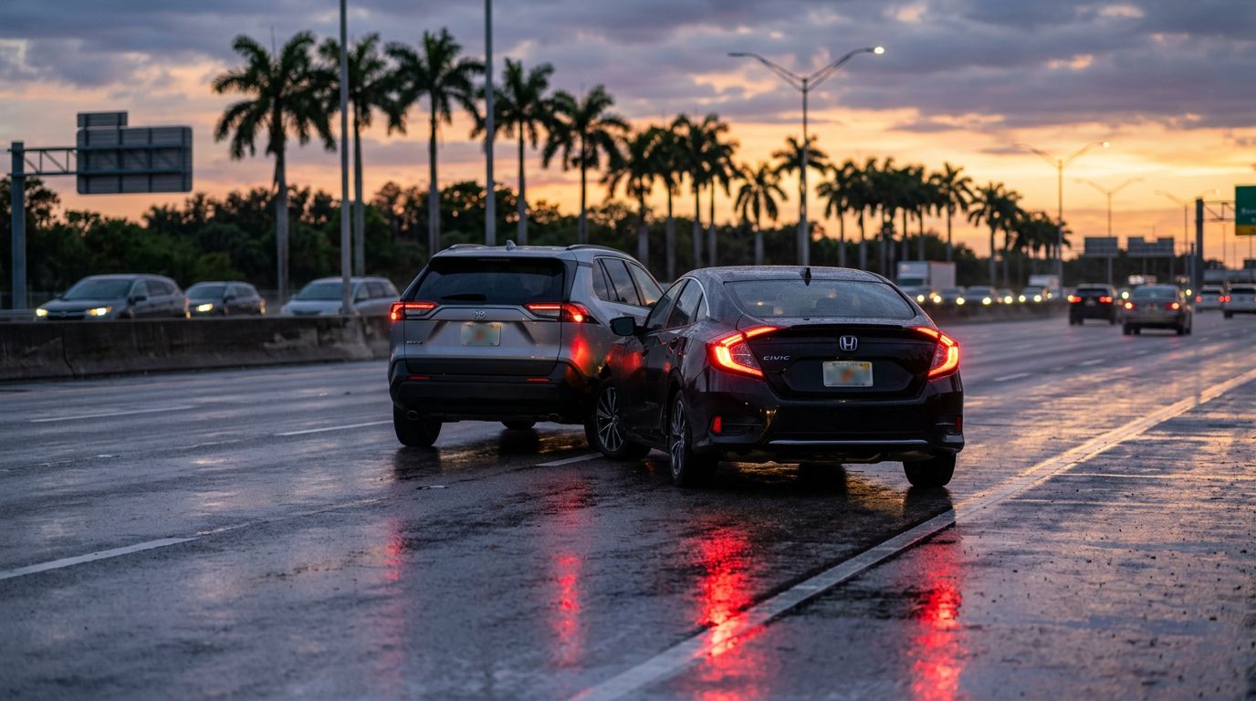 Florida Rear-End Crash Claims When Brake Lights Are Disputed