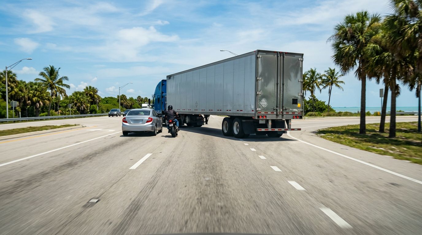 Florida Wide Right Turn Truck Crashes and Camera Proof