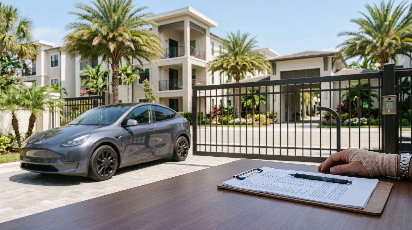 Florida Apartment Gate Injury Claims and Service Logs