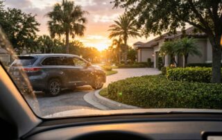 Florida Driveway Exit Crash Claims and Sight Line Photos