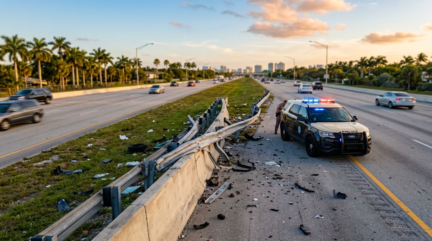 Florida Guardrail Failure Claims After Cross-Median Crashes