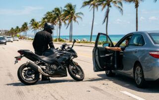 Florida Motorcycle Dooring Accident Claims After a Crash