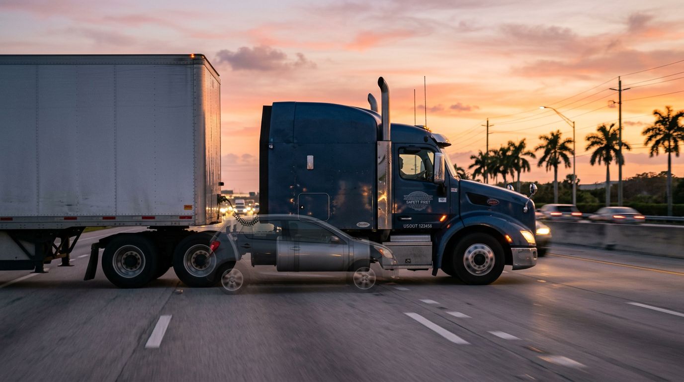 Florida Truck Blind Spot Claims With Side Camera Footage