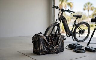 e-bike battery fire