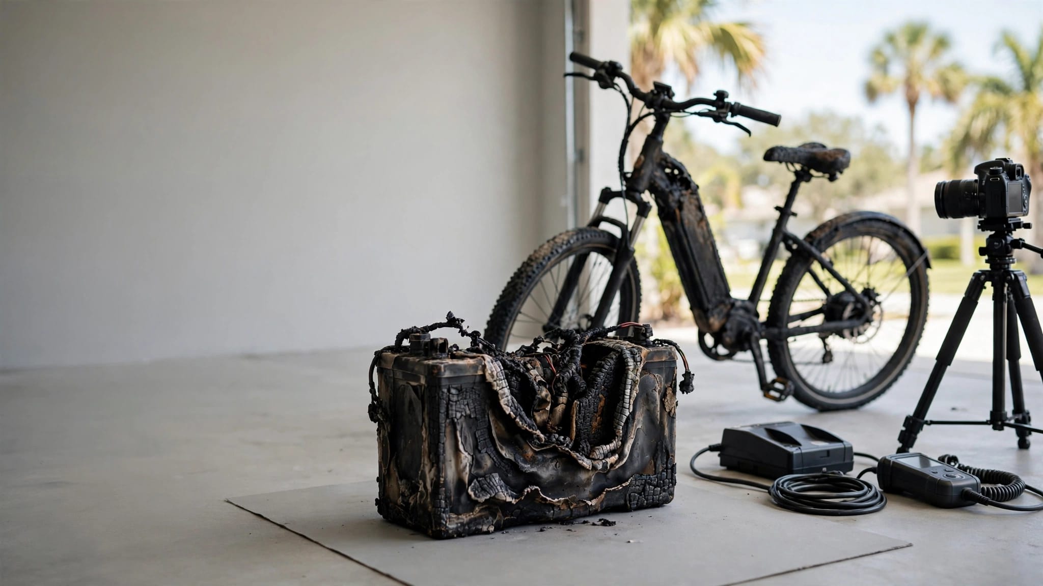 e-bike battery fire