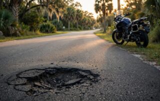 Florida motorcycle pothole crashes