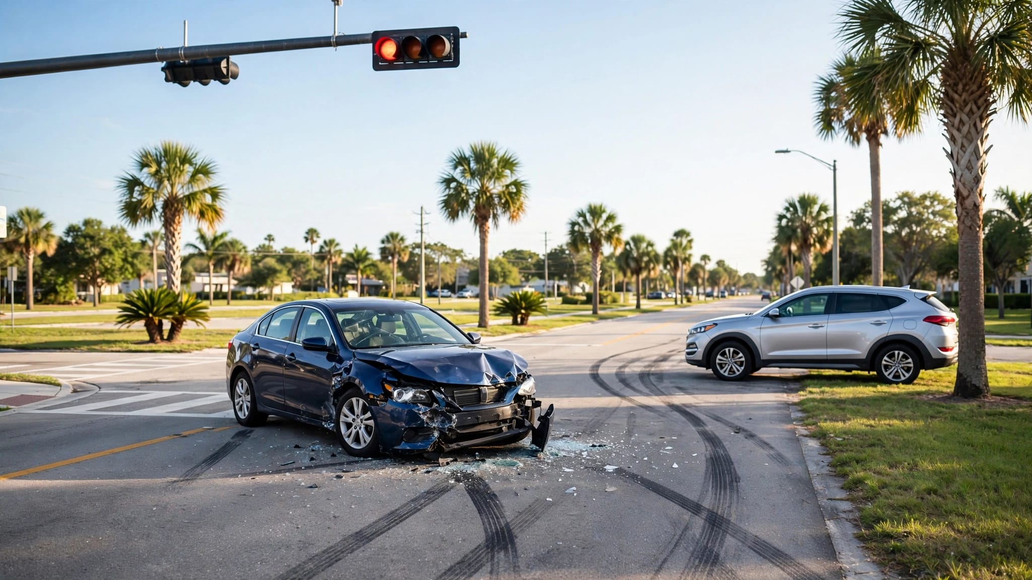 Florida red light accident