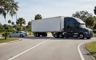 wide turn truck accident